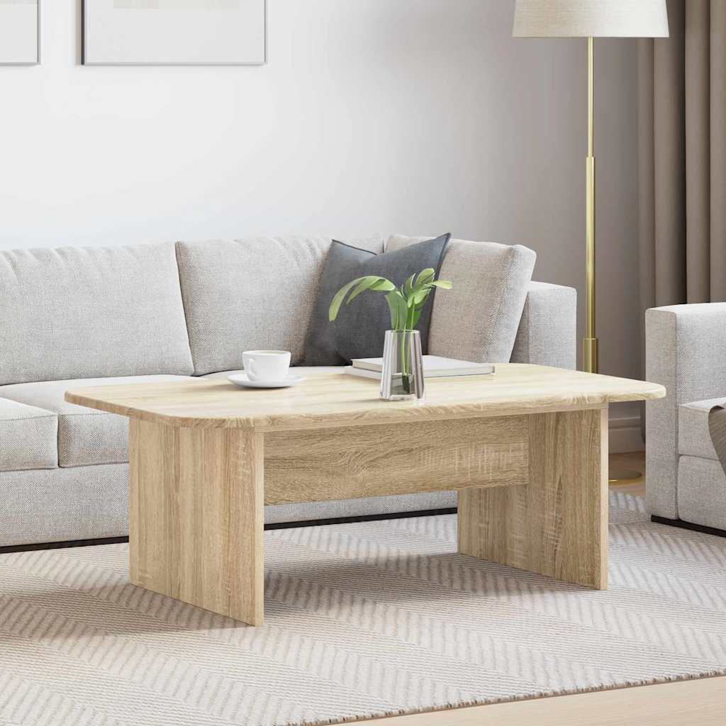 vidaXL Mesa de Café Roble Sonoma 93 x 53 x 33 cm Madera de ingeniería