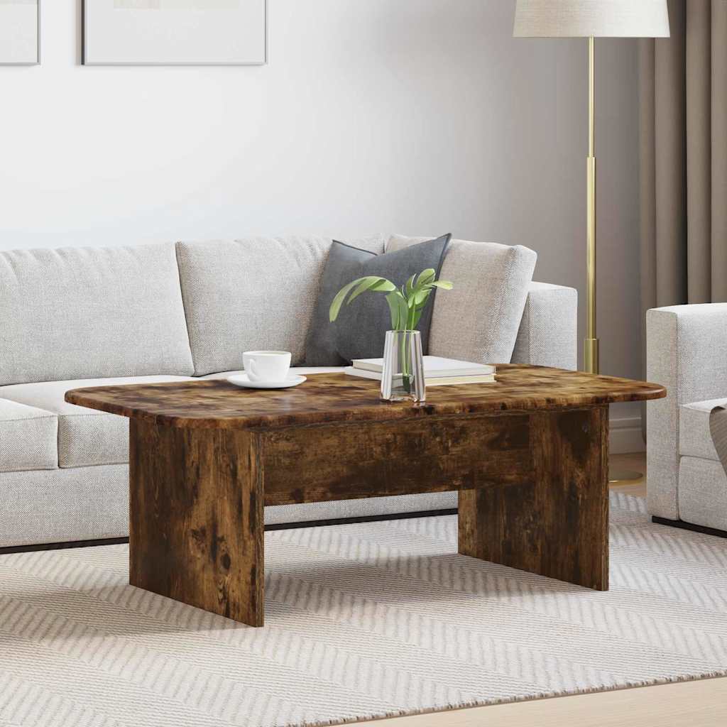 vidaXL Mesa de Café Roble ahumado 93 x 53 x 33 cm Madera de ingeniería