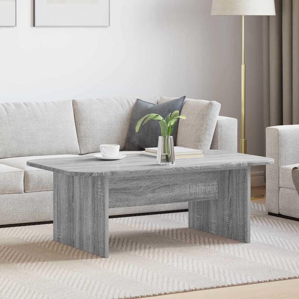 vidaXL Mesa de Café Gris Sonoma 93 x 53 x 33 cm Madera de ingeniería