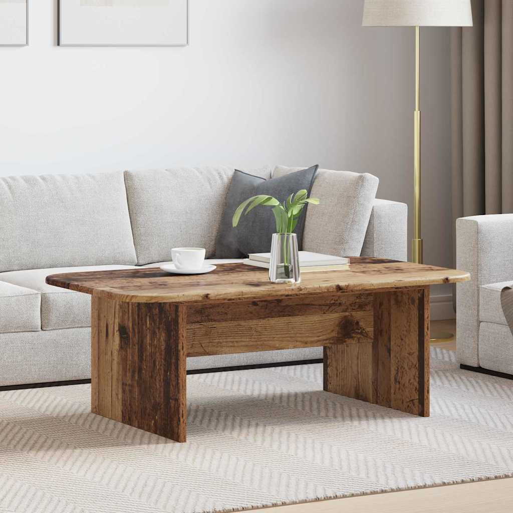 vidaXL Mesa de Café Madera vieja 93 x 53 x 33 cm Madera de ingeniería