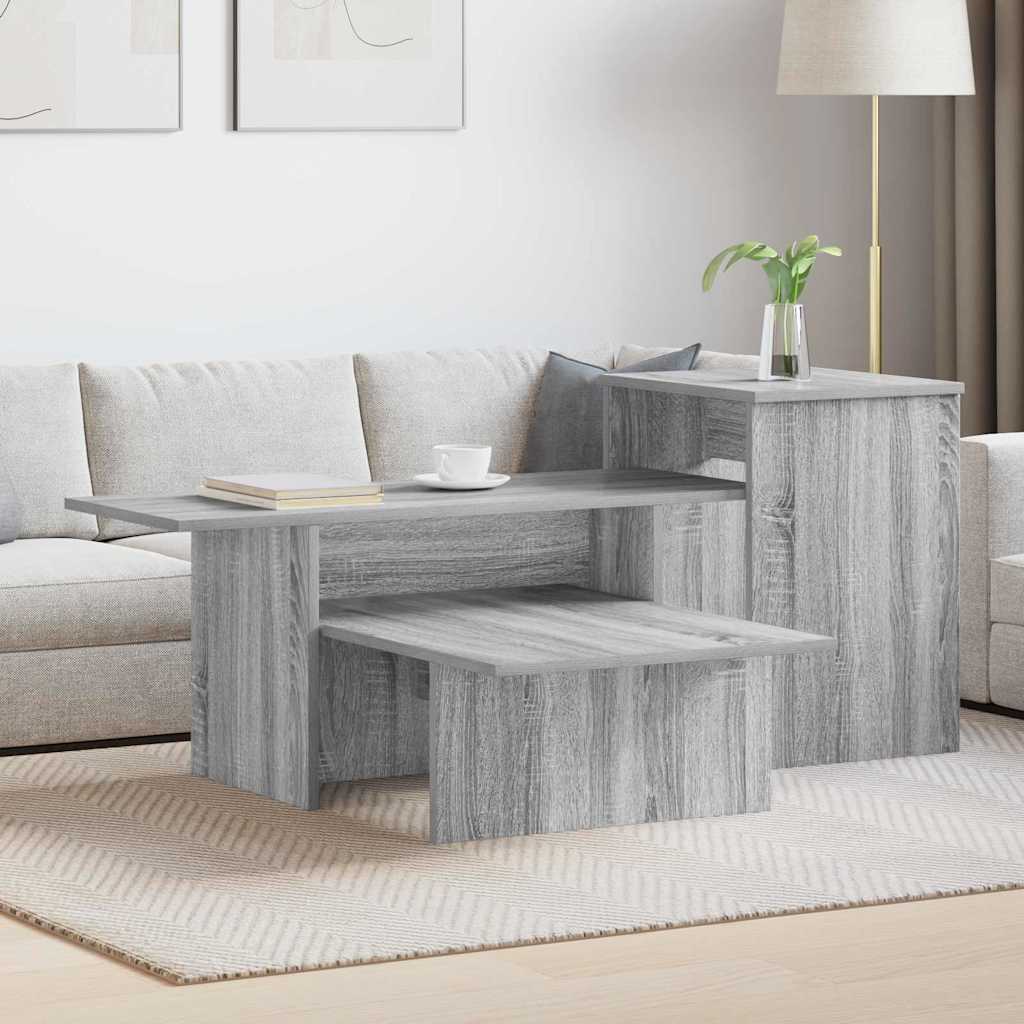 vidaXL Mesa Consola Gris Sonoma 91,5 x 35 x 38,5 cm