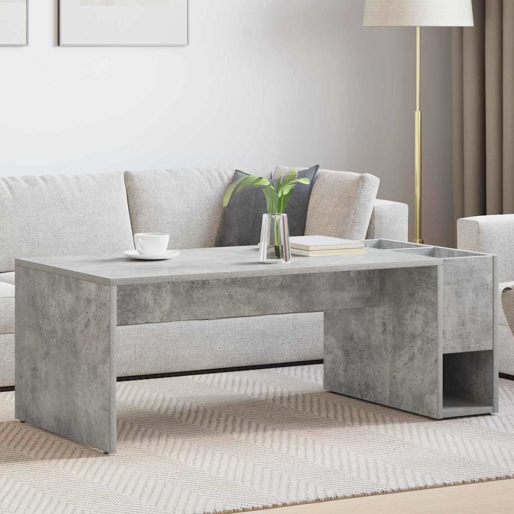 vidaXL Mesa de Café Gris Concreto 101,5 x 50 x 37 cm