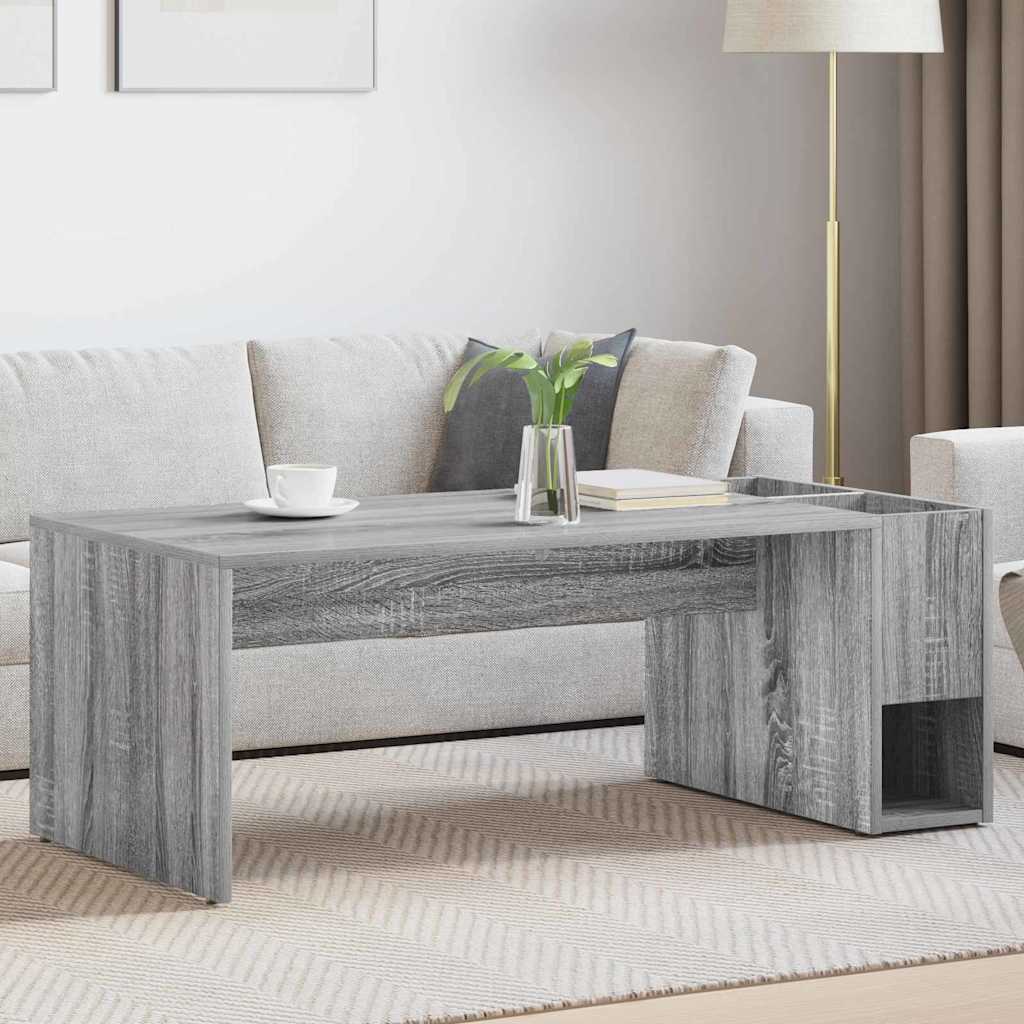 vidaXL Mesa de Café Gris Sonoma 101,5 x 50 x 37 cm