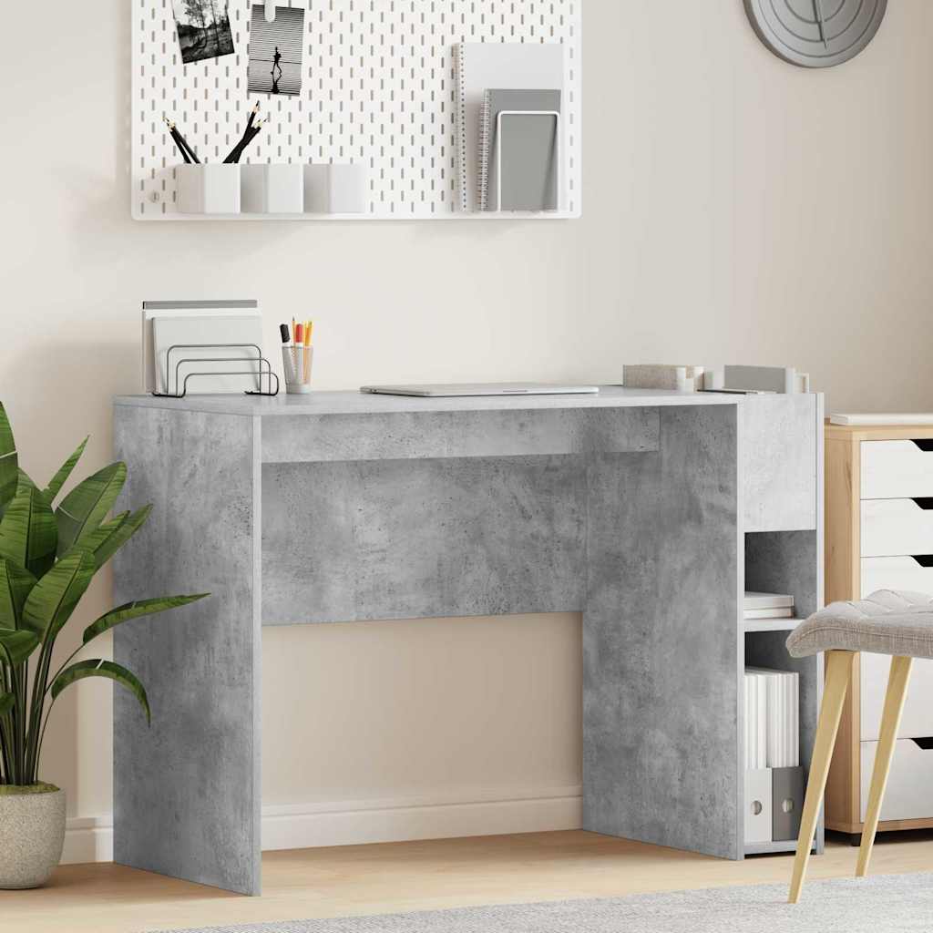 vidaXL Escritorio Gris Concreto Madera de ingeniería 109 x 50 x 78 cm