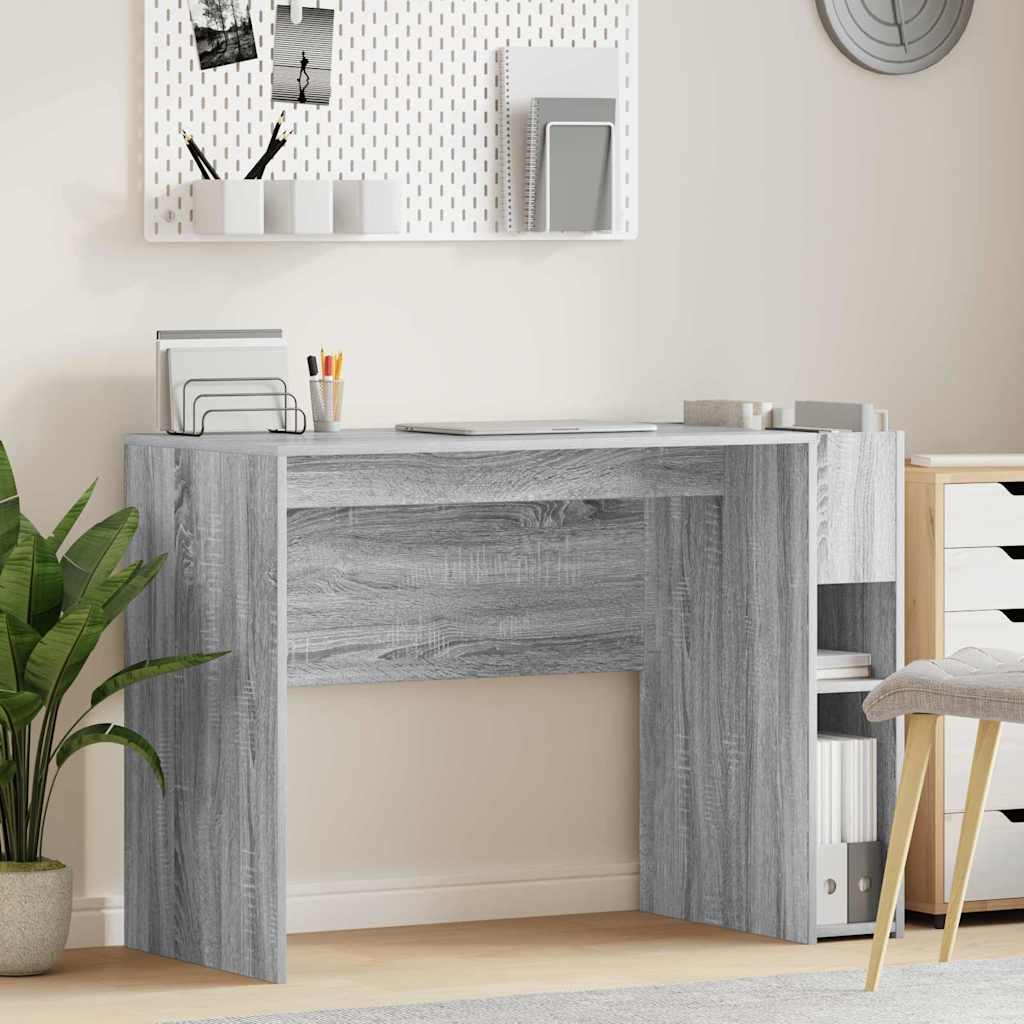 vidaXL Escritorio Gris Sonoma Madera de ingeniería 109 x 50 x 78 cm