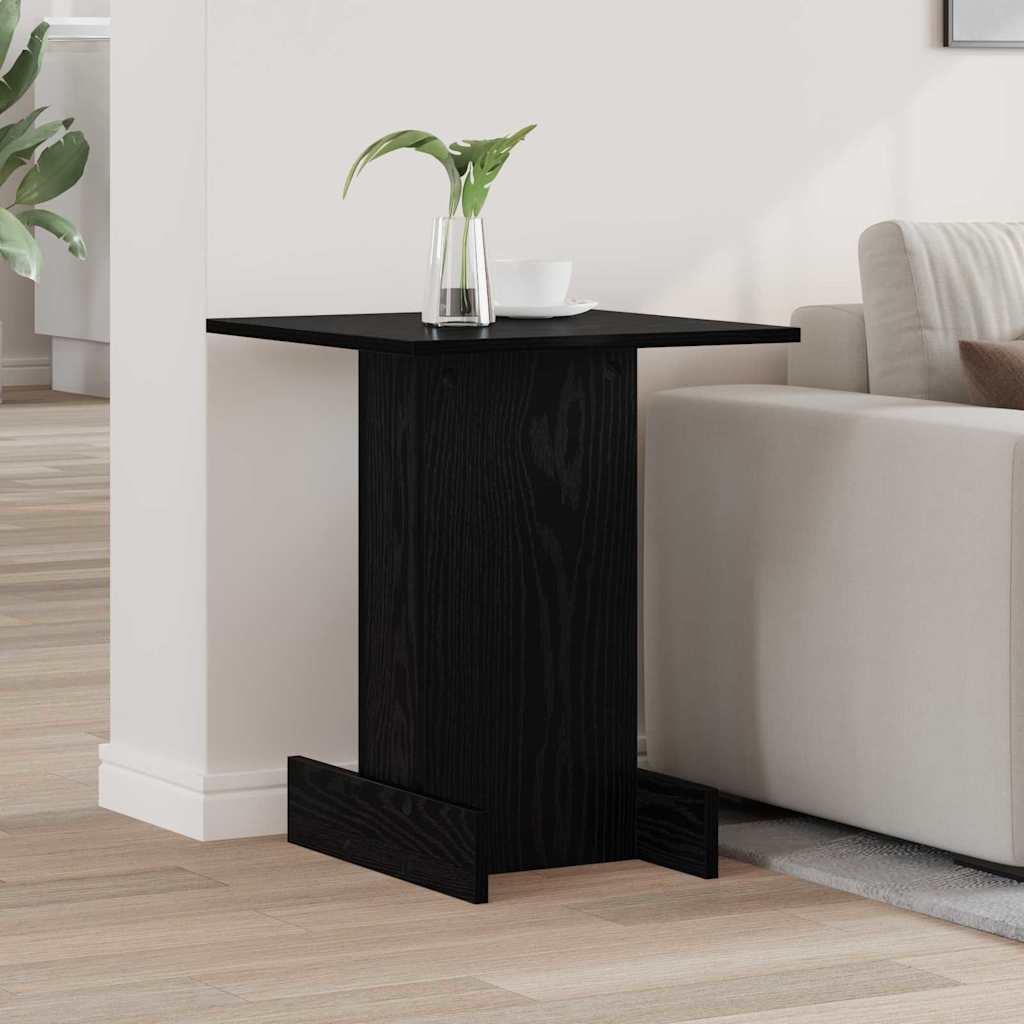 vidaXL Mesa Auxiliar Roble Negro 44,5 x 45 x 55 cm