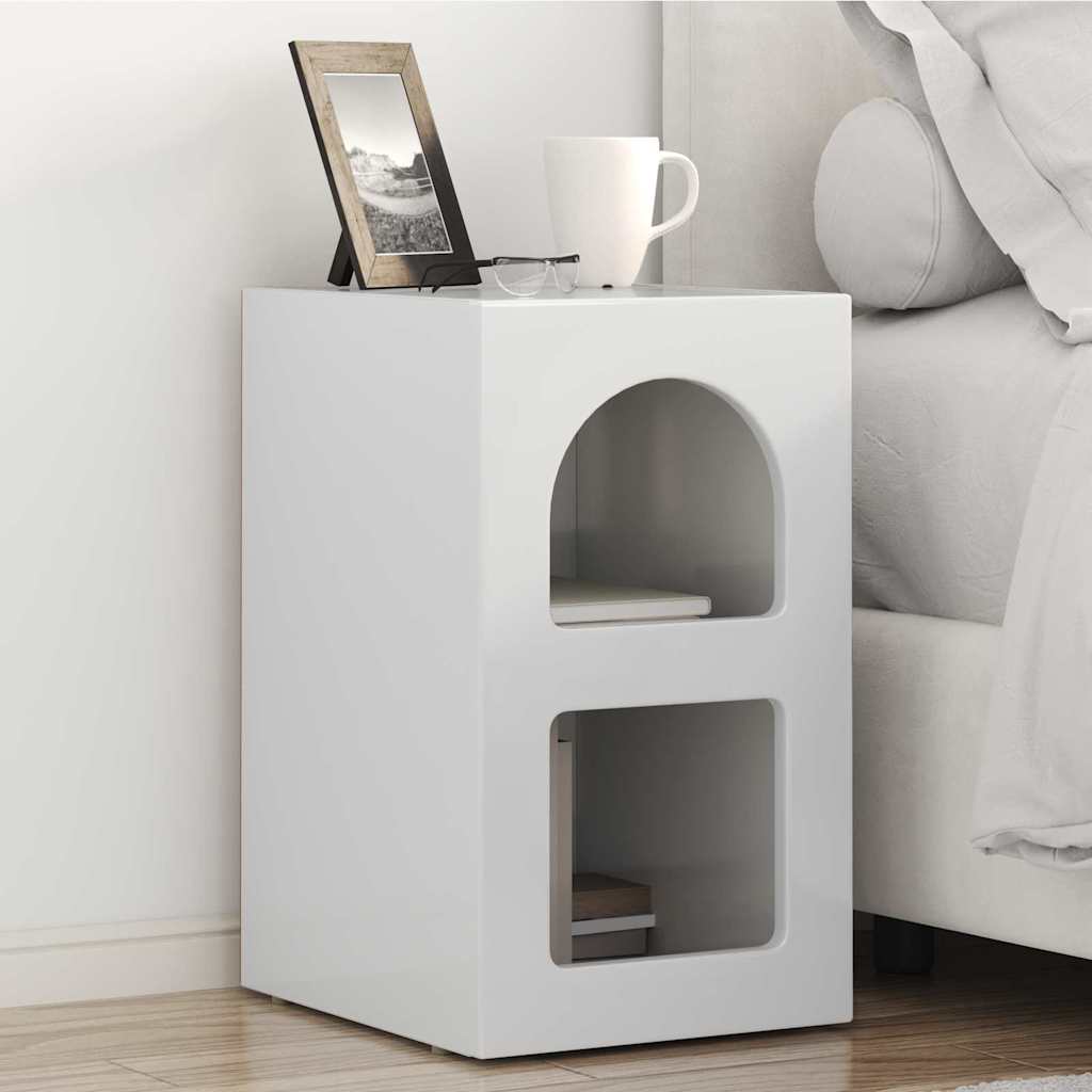 vidaXL Mesita de Noche ELST 2 uds. brillante 29,5 x 33,5 x 50 cm