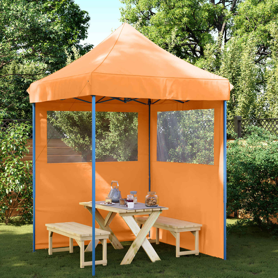 vidaXL Carpa de Fiesta 200 x 200 x 306 cm Naranja Tela Oxford