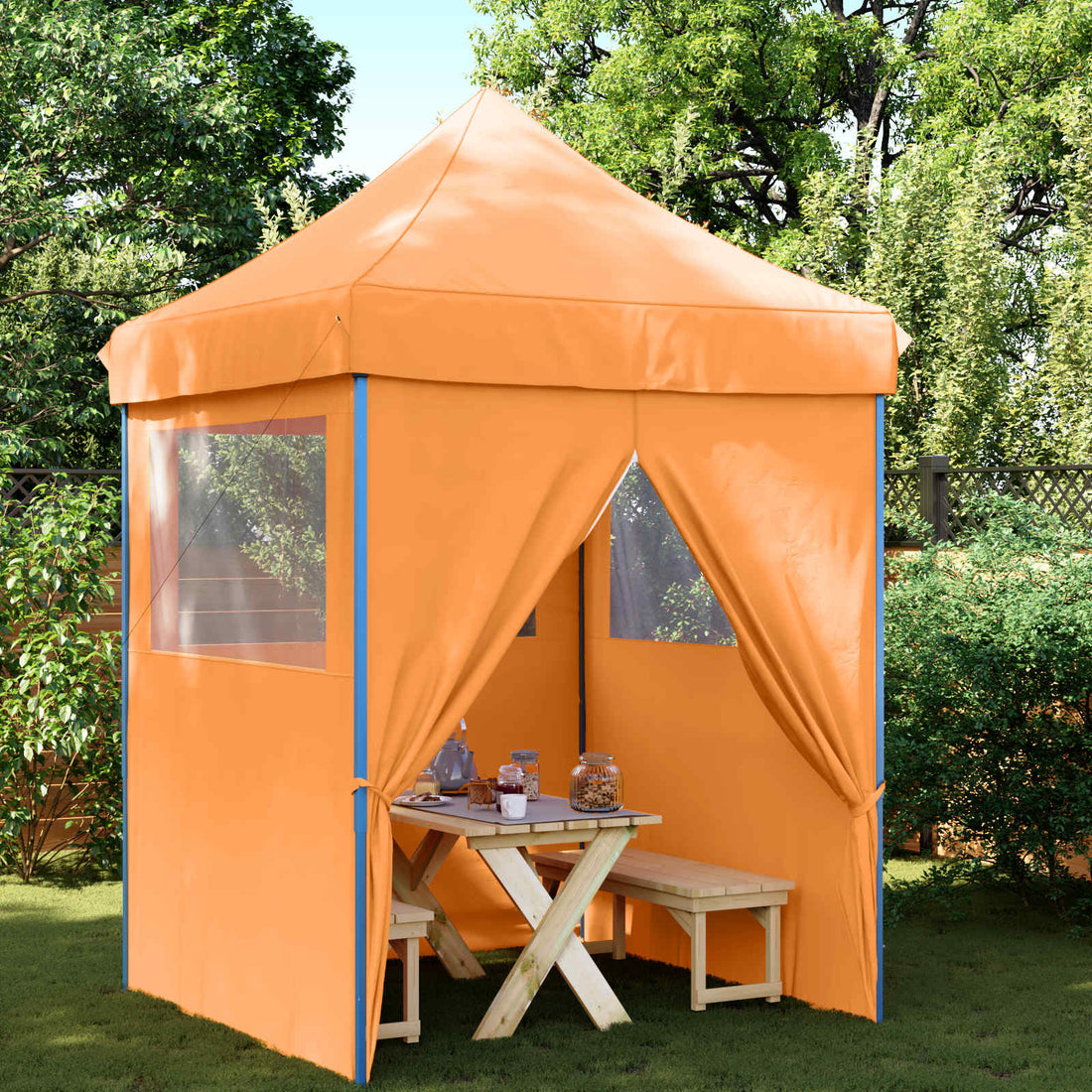 vidaXL Carpa de Fiesta 200 x 200 x 306 cm Naranja Tela Oxford