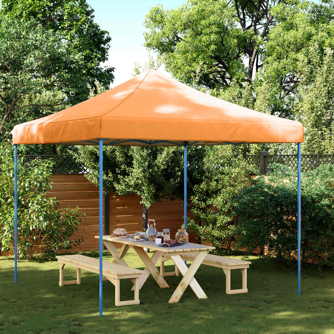 vidaXL Carpa de Fiesta 292 x 292 x 315 cm Naranja Tela Oxford
