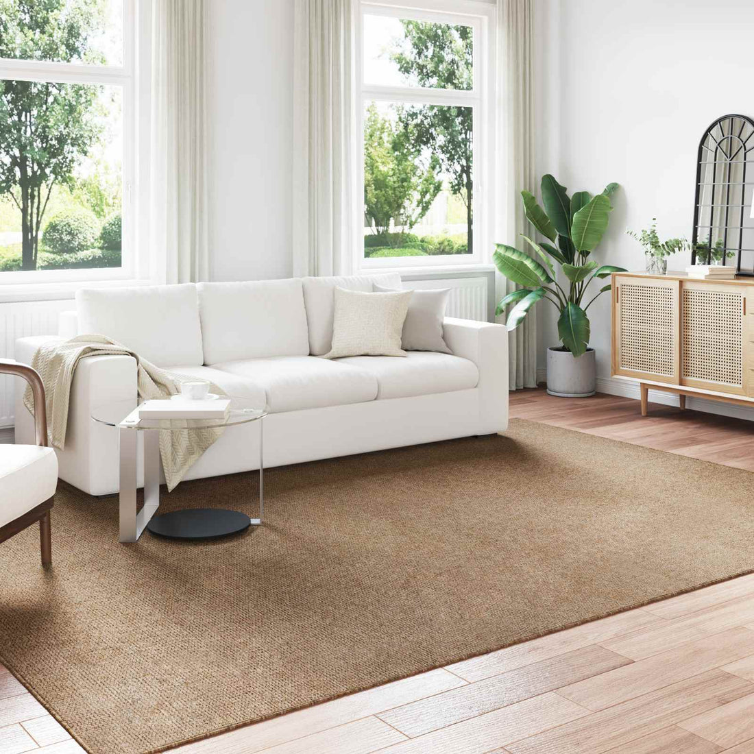 vidaXL Alfombra para interiores y exteriores AGIRA Natural Poliéster