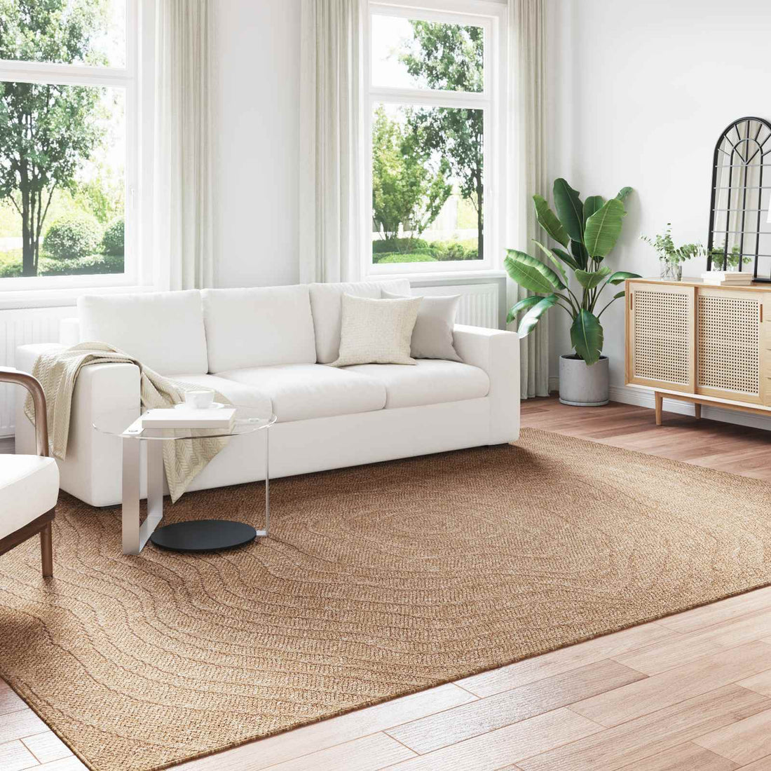 vidaXL Alfombra para interiores y exteriores AGIRA Natural Poliéster