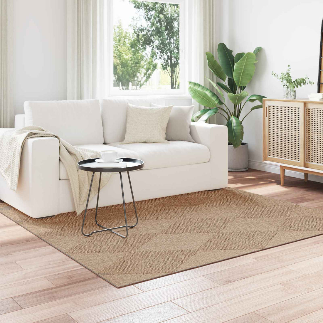 vidaXL Alfombra para interiores y exteriores AGIRA Natural Poliéster