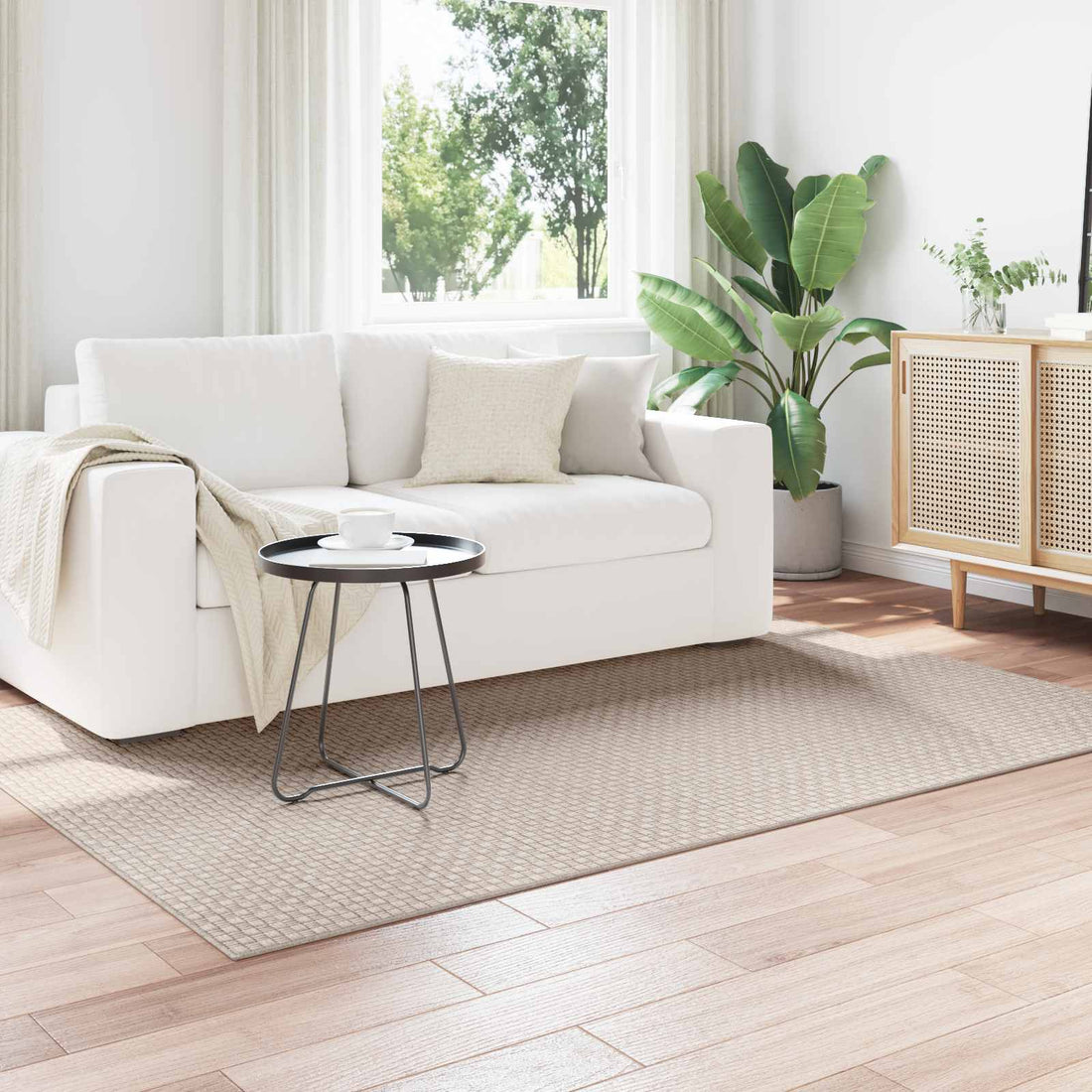vidaXL Alfombras de área Rectangular FARO Crema 200 x 140 cm Poliéster