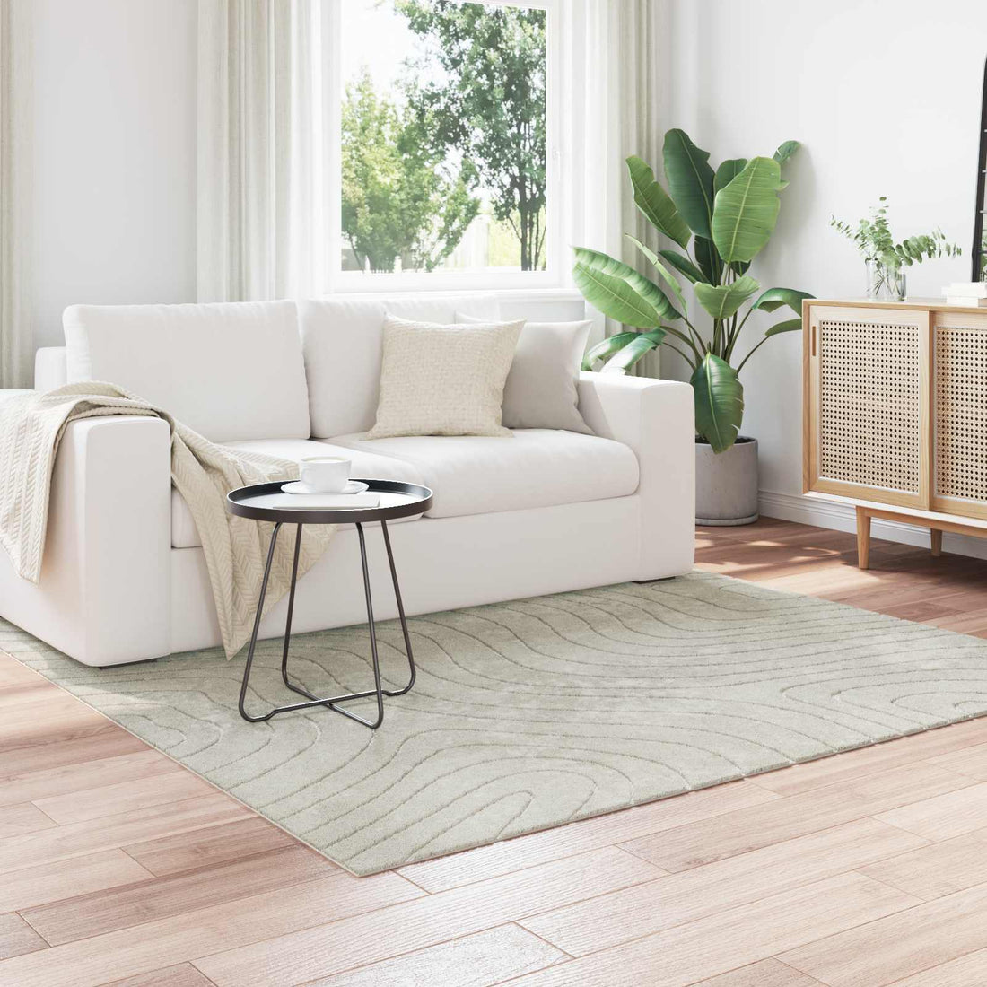 vidaXL Alfombra para interiores y exteriores PALMERAS Verde Poliéster