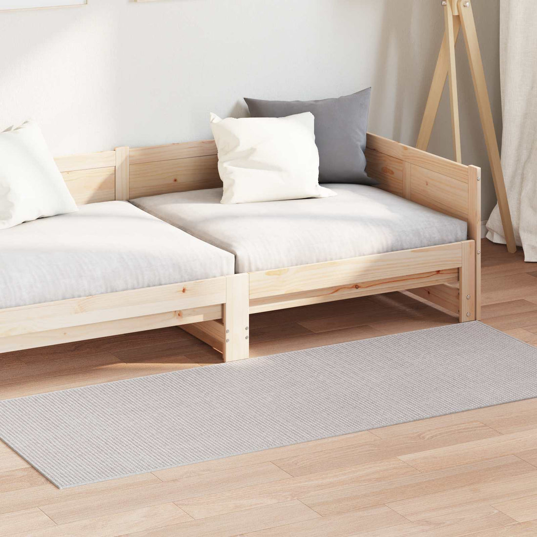 vidaXL Alfombra interior LUGO Crema 200 x 80 cm Poliéster