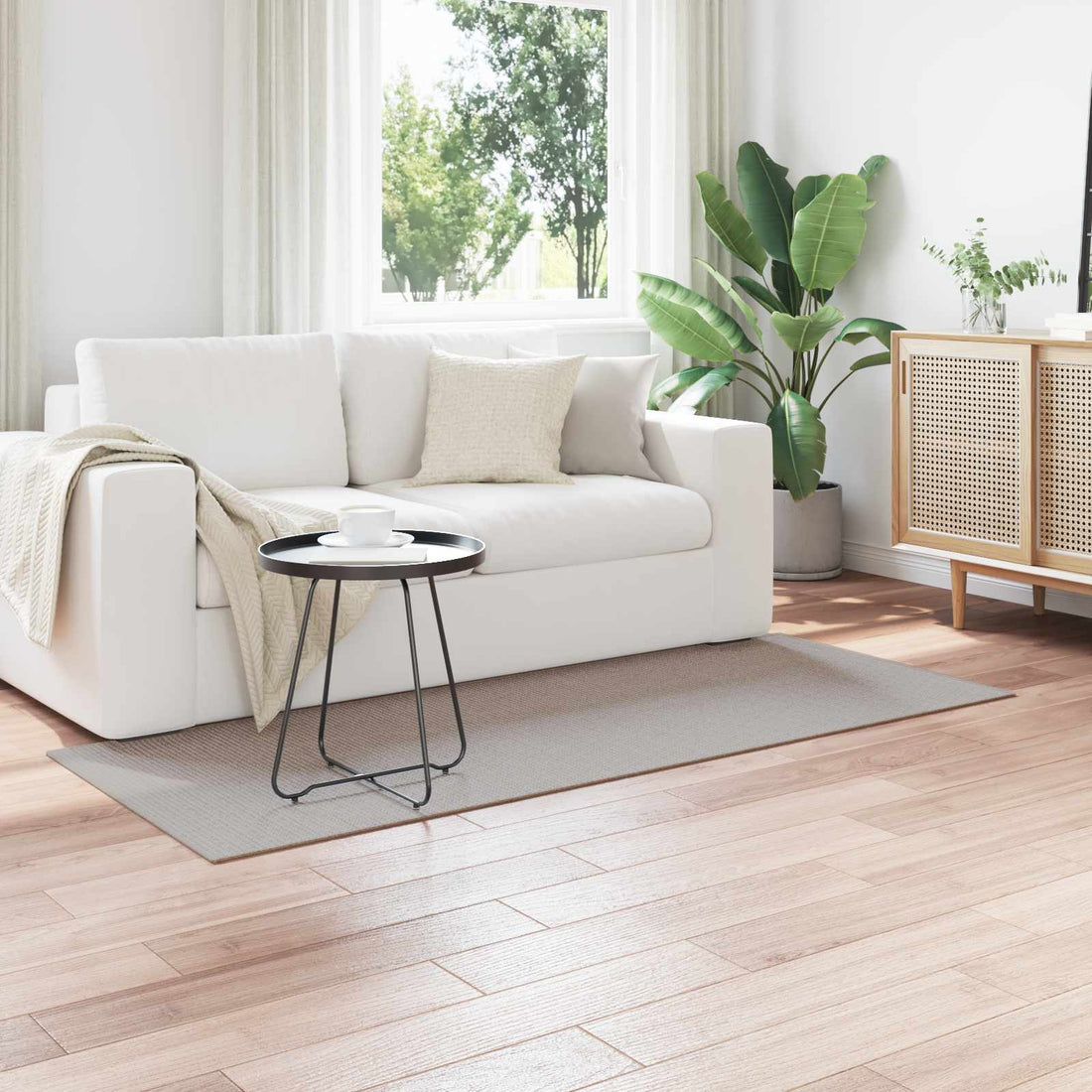 vidaXL Alfombra interior LUGO Crema y Taupe 80 x 200 cm Poliéster
