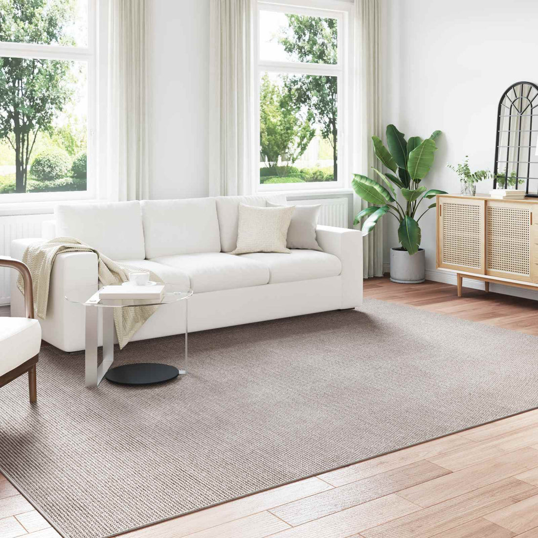 vidaXL Alfombra interior LUGO Crema y Taupe 200 x 280 cm Poliéster
