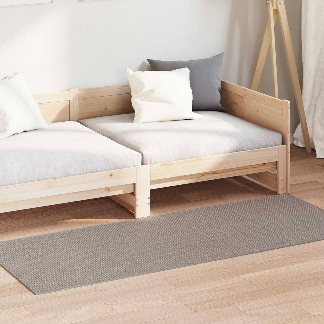 vidaXL Alfombra interior LUGO Gris topo 80 x 200 cm Poliéster