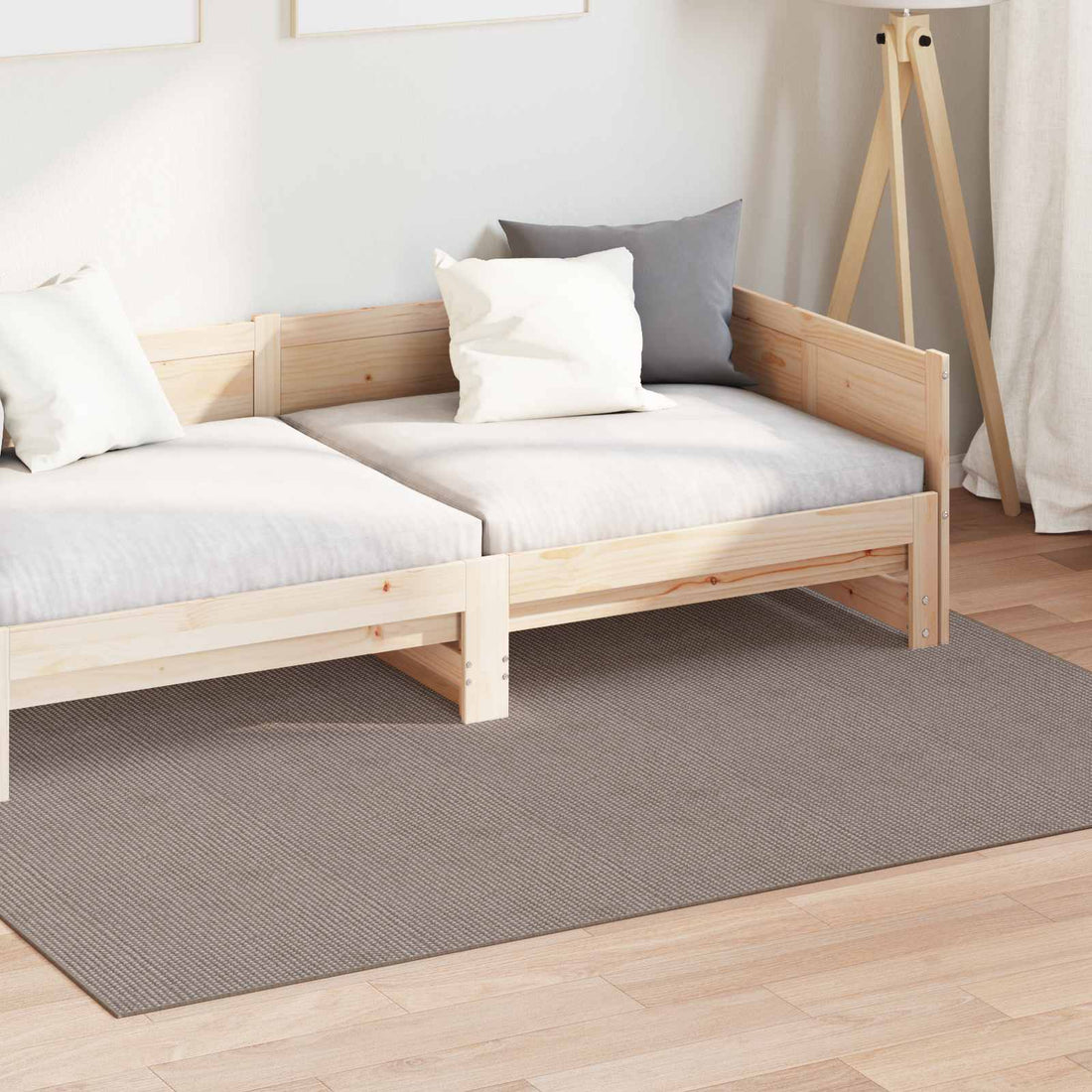 vidaXL Alfombra interior LUGO Gris topo 140 x 200 cm Poliéster