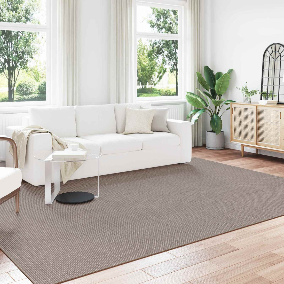 vidaXL Alfombra interior LUGO Gris topo 200 x 280 cm Poliéster