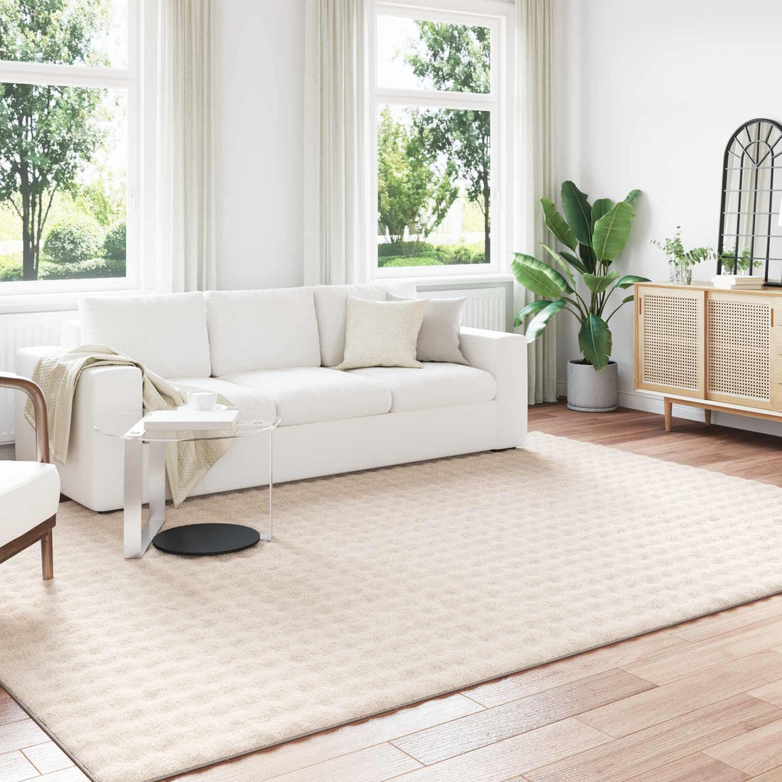 vidaXL Alfombras de área SIROLO Beige 280 x 200 cm Poliéster
