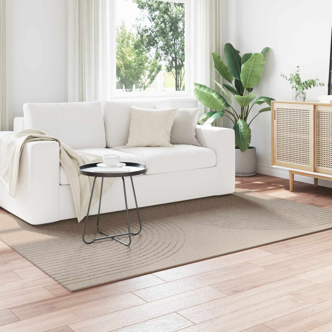 vidaXL Alfombra interior GALATI Beige 230 x 160 cm Poliéster