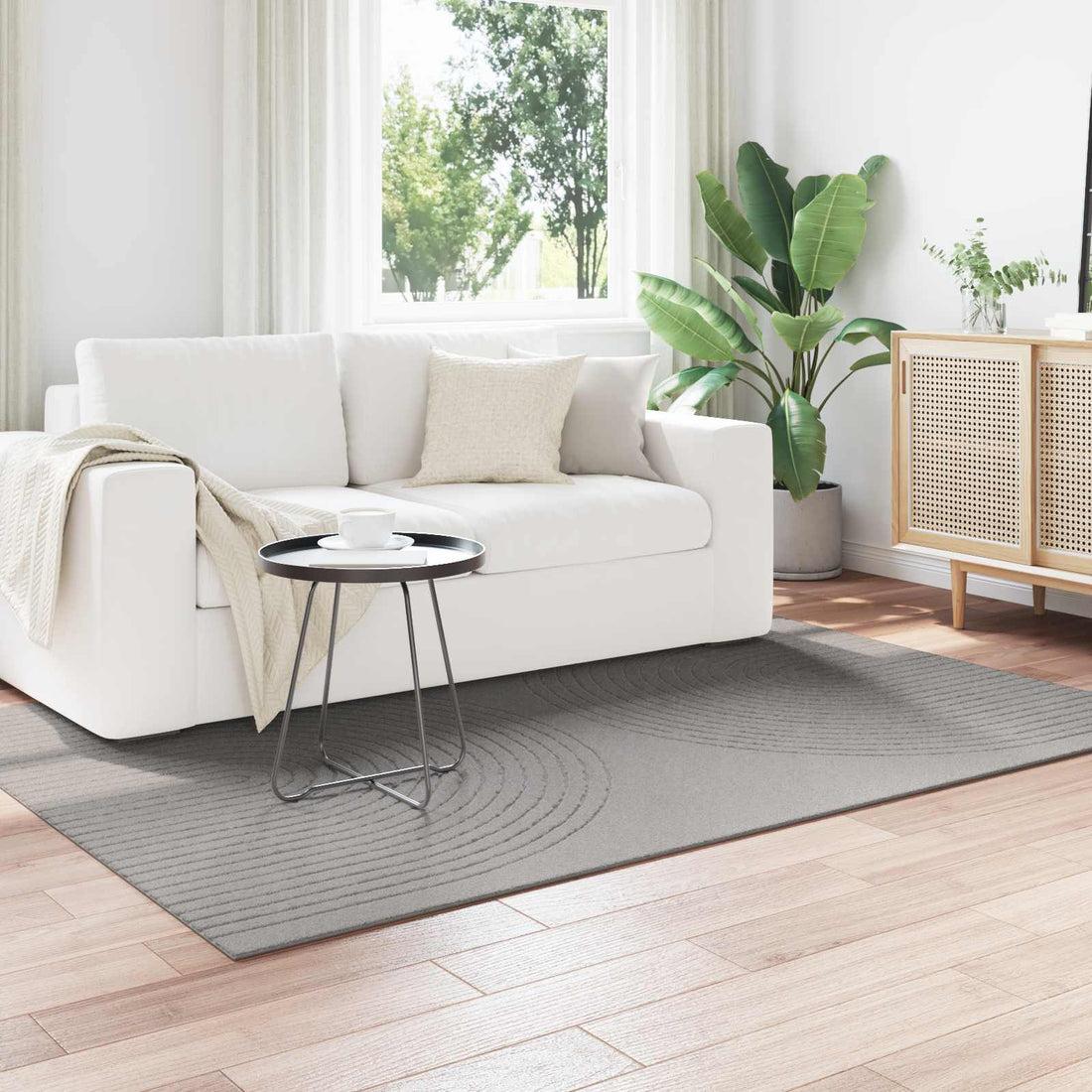 vidaXL Alfombra interior GALATI Gris 230 x 160 cm Poliéster