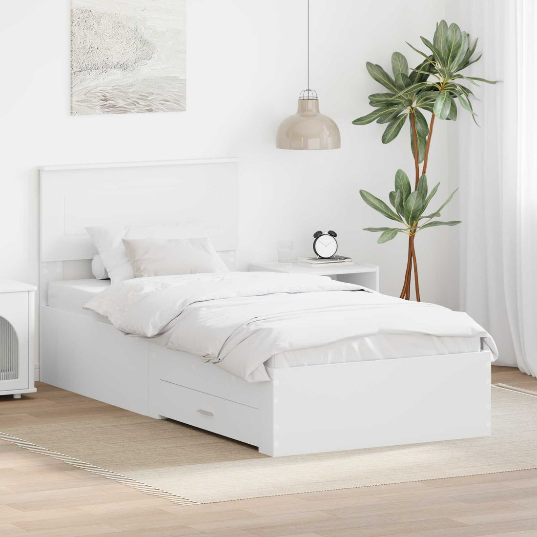 vidaXL Estructura de cama con cajón 90 x 190 cm Madera de ingeniería