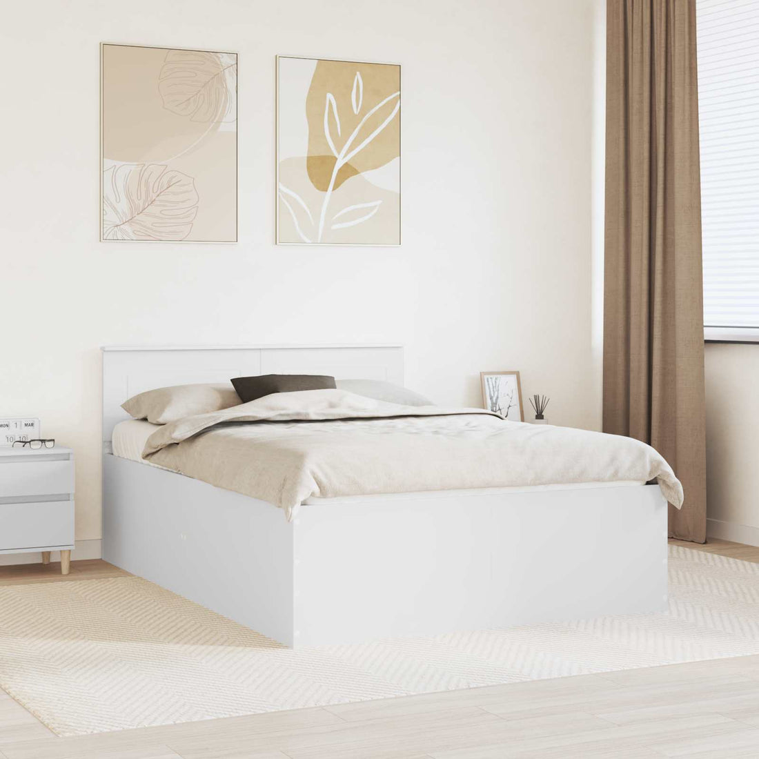 vidaXL Estructura de cama 160 x 200 cm Madera de ingeniería
