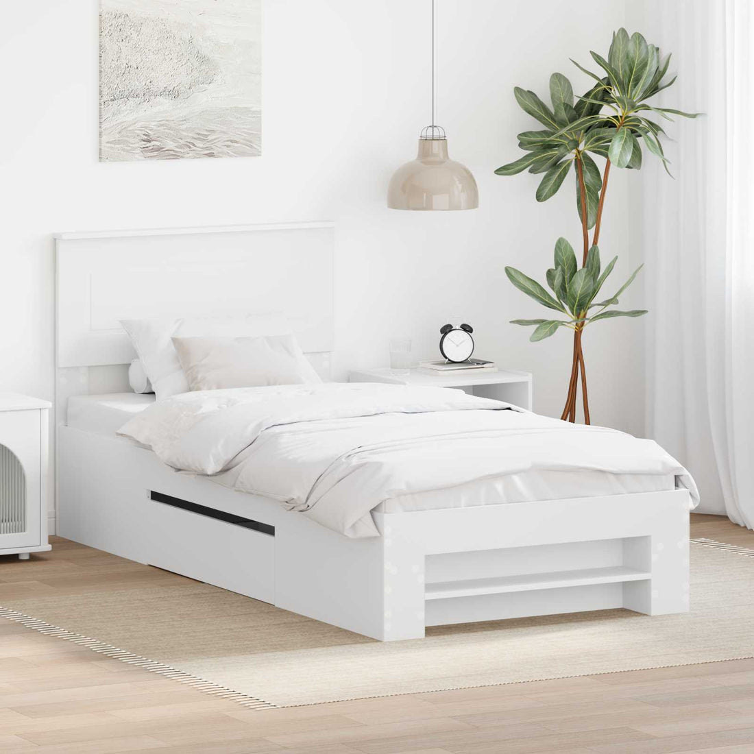 vidaXL Estructura de cama 90 x 200 cm Madera de ingeniería