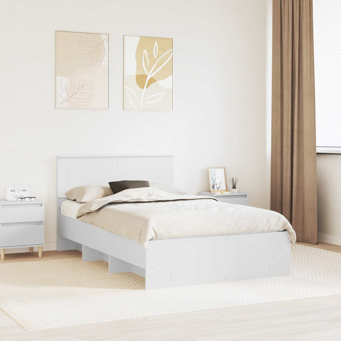 vidaXL Estructura de cama 120 x 123 cm Madera de ingeniería