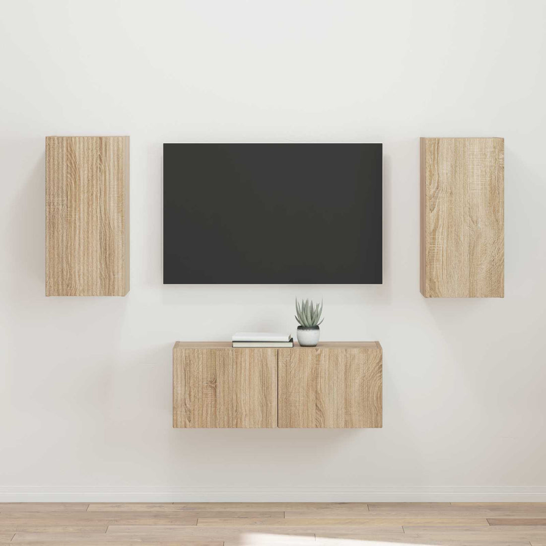 vidaXL Conjunto de mueble de TV 2 uds. Roble Sonoma