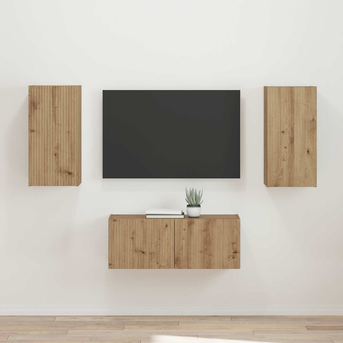 vidaXL Conjunto de mueble de TV 2 uds. Roble artisan