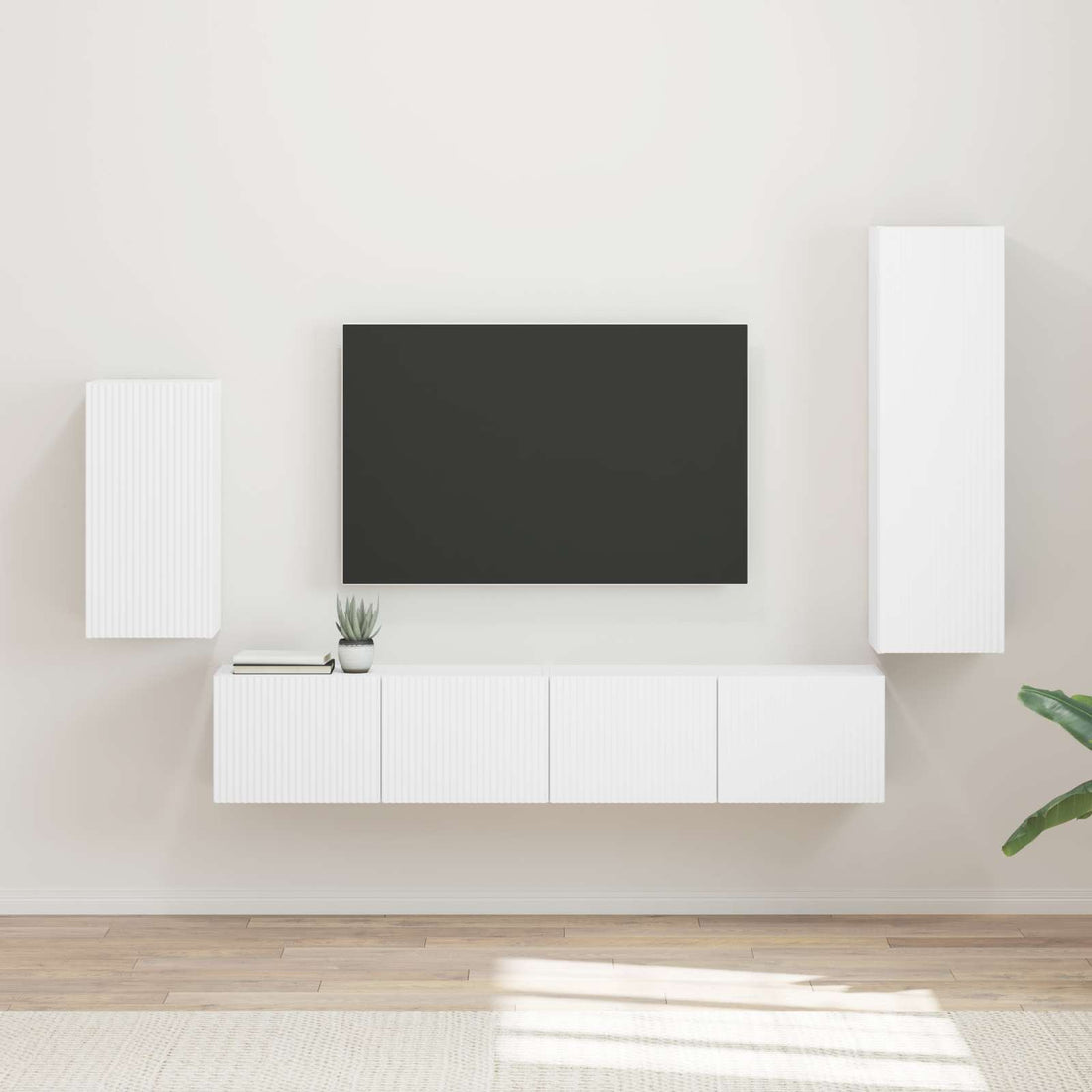 vidaXL Conjunto de mueble de TV 4 uds. Madera de ingeniería