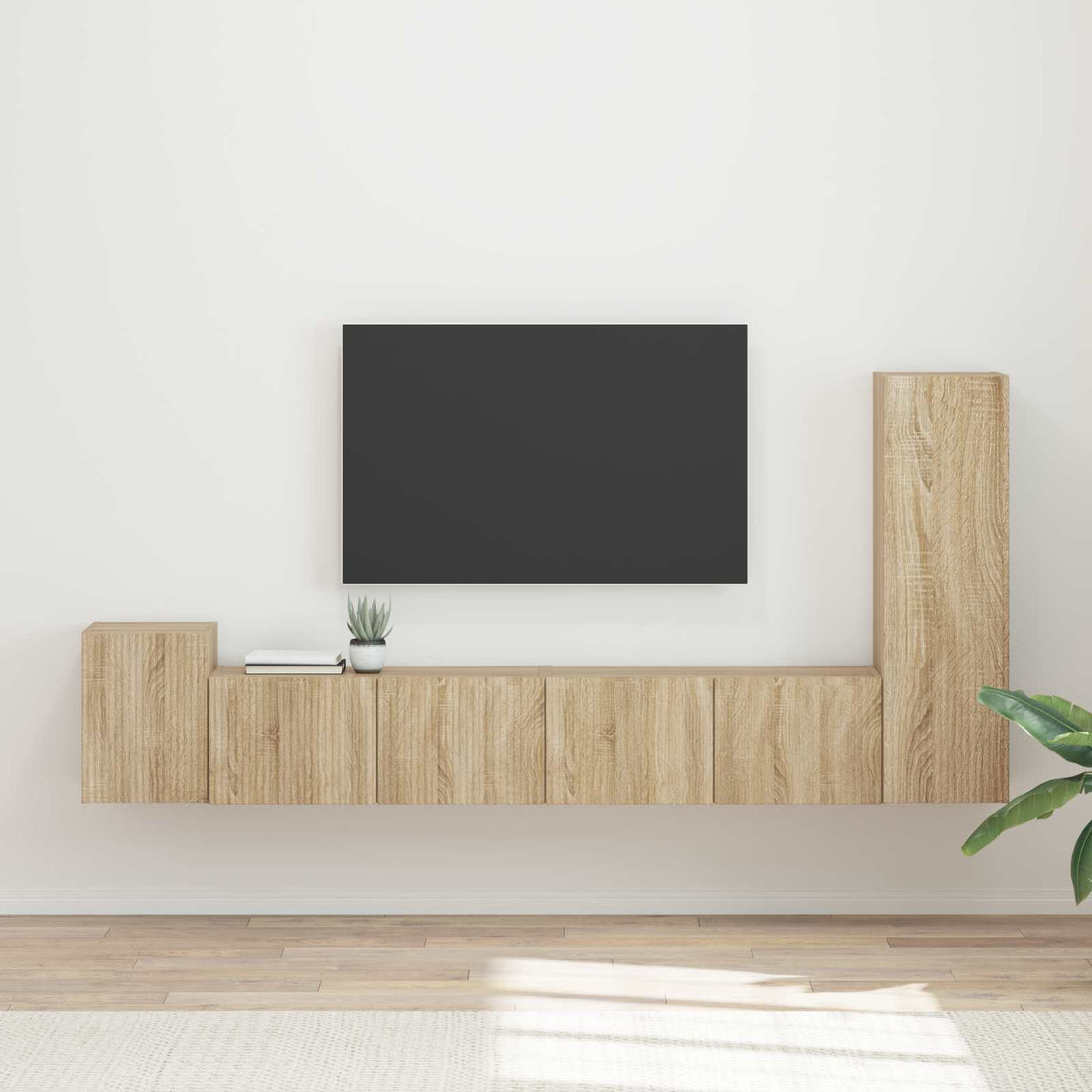 vidaXL Conjunto de mueble de TV 3 uds. Roble Sonoma