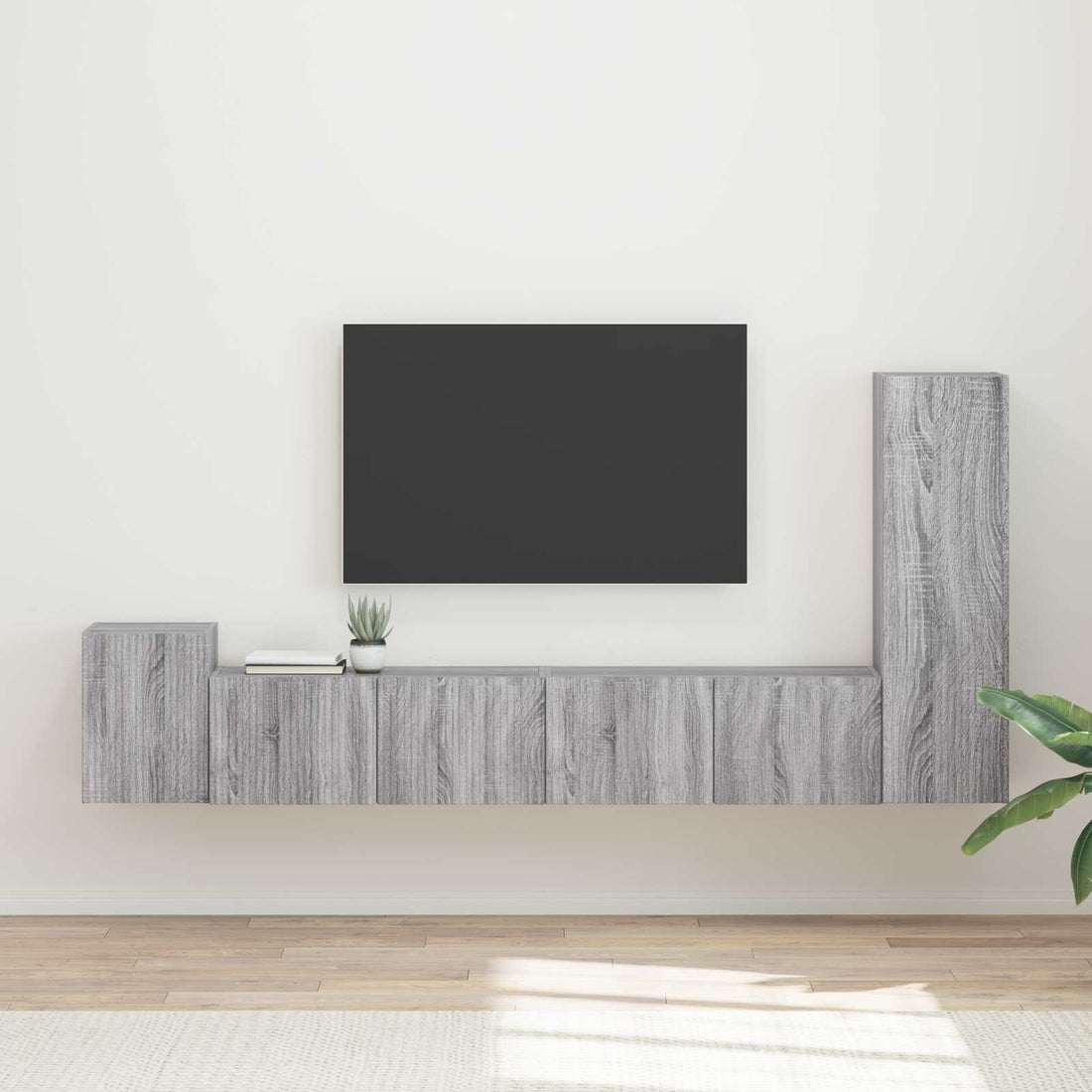 vidaXL Conjunto de mueble de TV 3 uds. Gris Sonoma