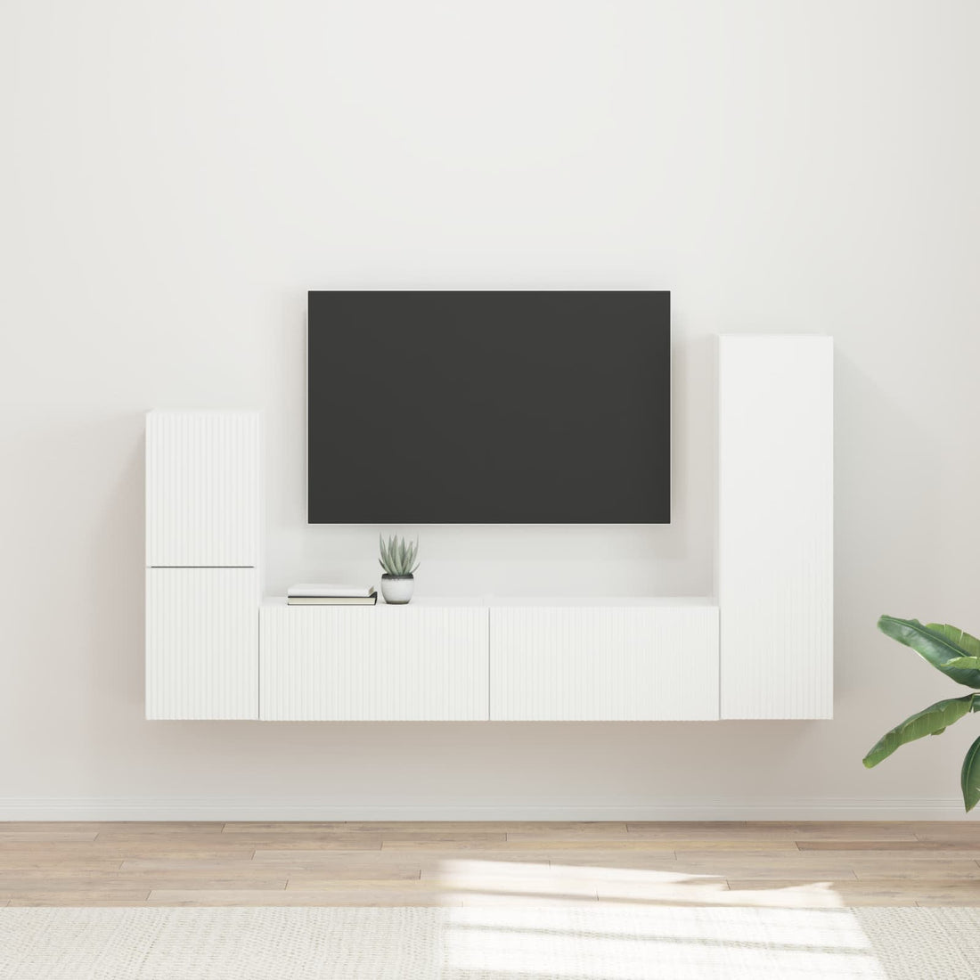 vidaXL Conjunto de mueble de TV 4 uds. Madera de ingeniería