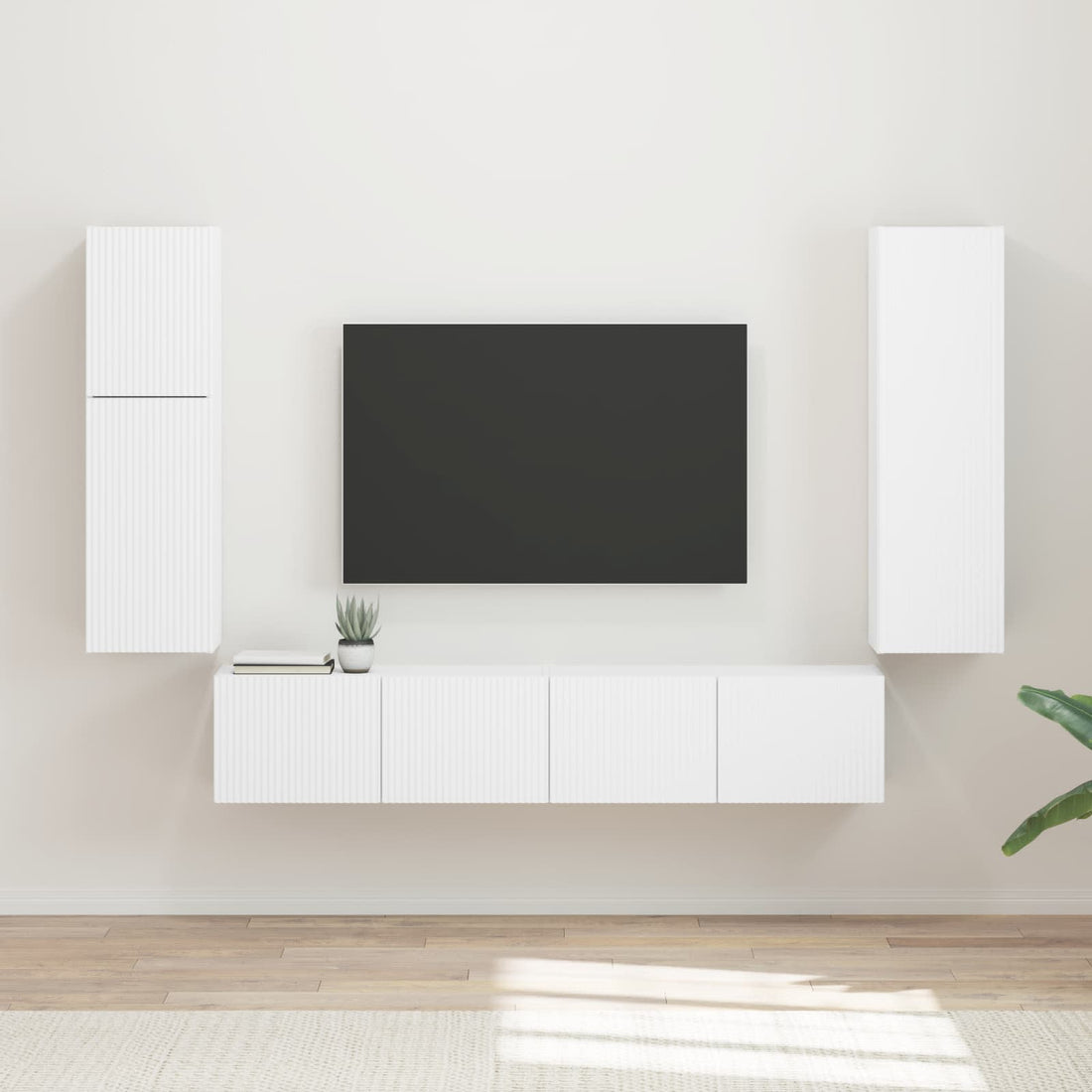 vidaXL Conjunto de mueble de TV 4 uds. Madera de ingeniería