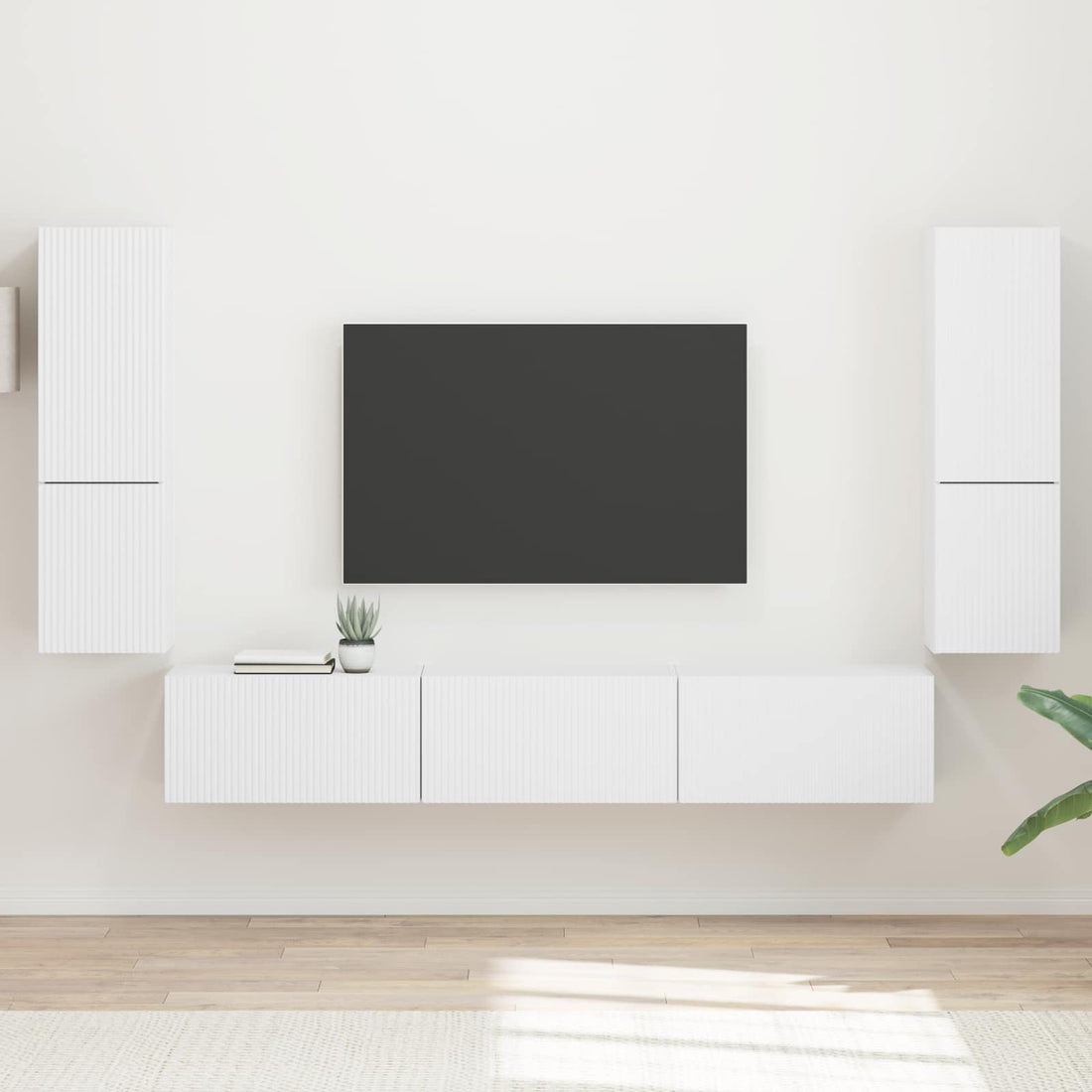 vidaXL Conjunto de mueble de TV 4 uds. Madera de ingeniería