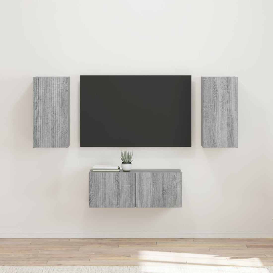 vidaXL Conjunto de mueble de TV 6 uds. Gris Sonoma