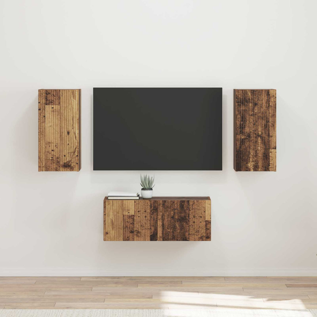 vidaXL Conjunto de mueble de TV 6 uds. Madera vieja