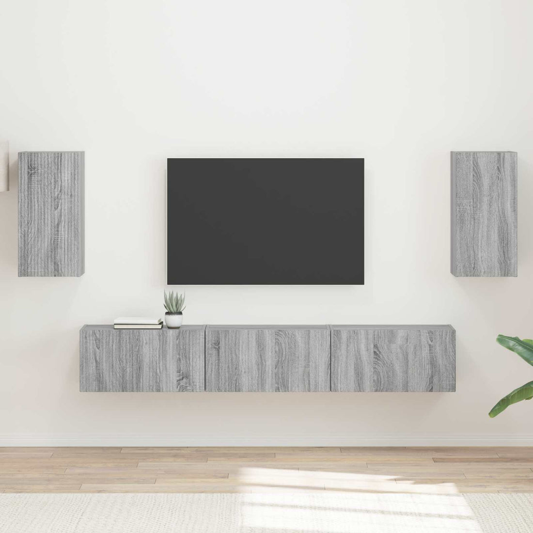 vidaXL Conjunto de mueble de TV 5 uds. Gris Sonoma