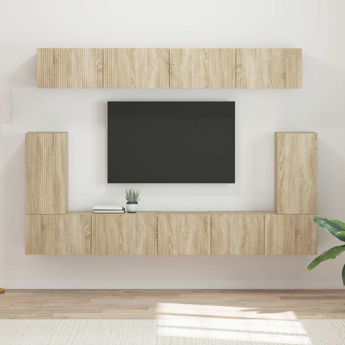 vidaXL Conjunto de mueble de TV 5 uds. Roble Sonoma