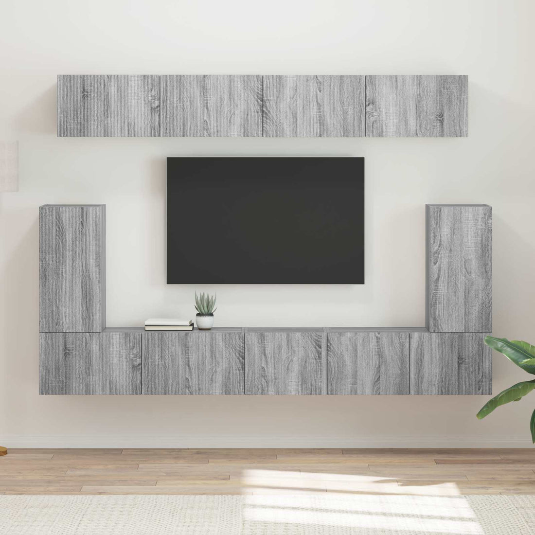 vidaXL Conjunto de mueble de TV 5 uds. Gris Sonoma