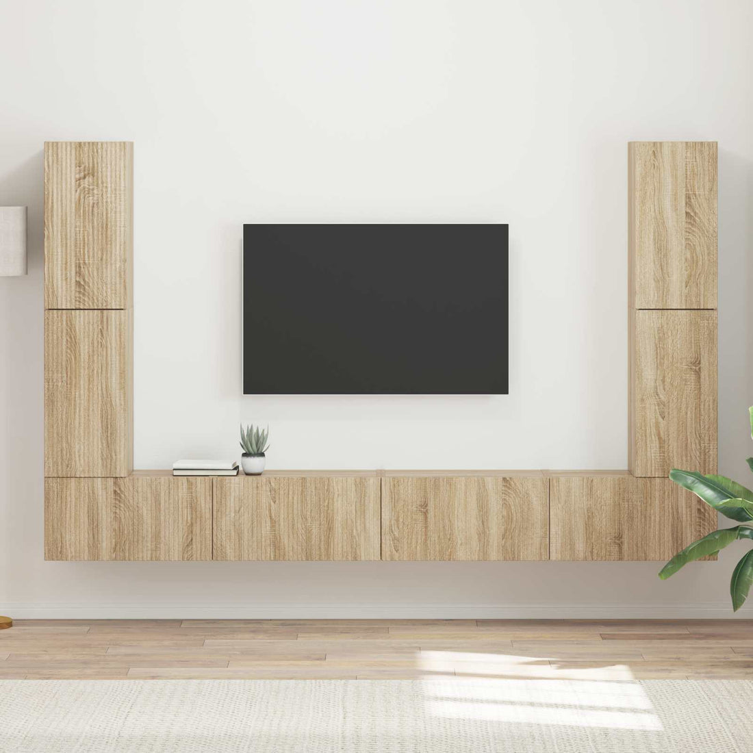 vidaXL Conjunto de mueble de TV 8 uds. Roble Sonoma