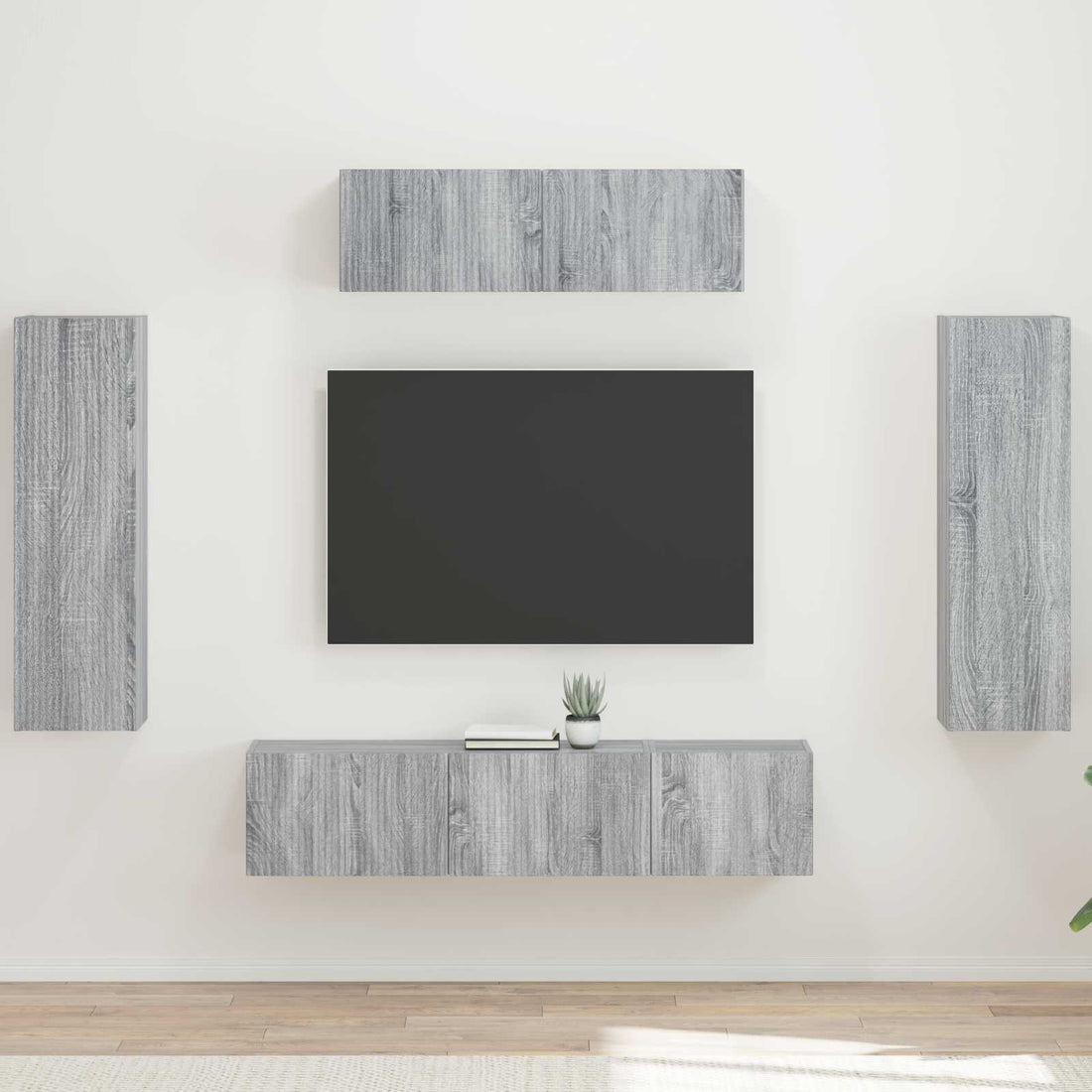 vidaXL Mueble de TV 5 uds. Gris Sonoma