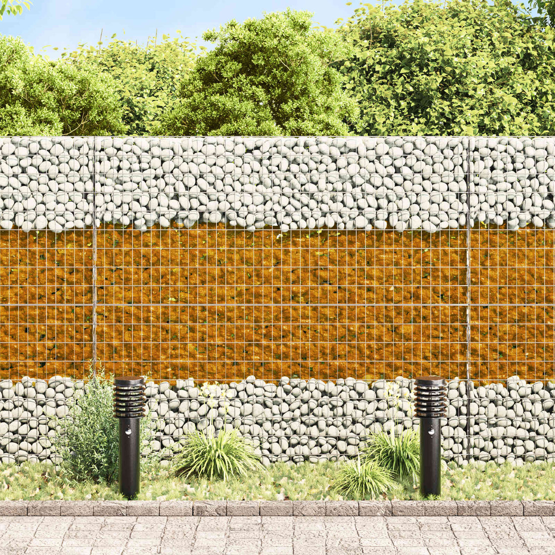 vidaXL Piedras de Jardín Marrón 12 cm Cristal
