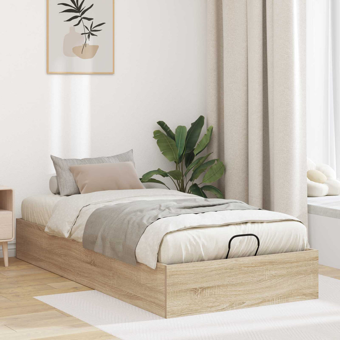 vidaXL Estructura de Cama Ottoman Roble Sonoma 80,5 x 200 cm