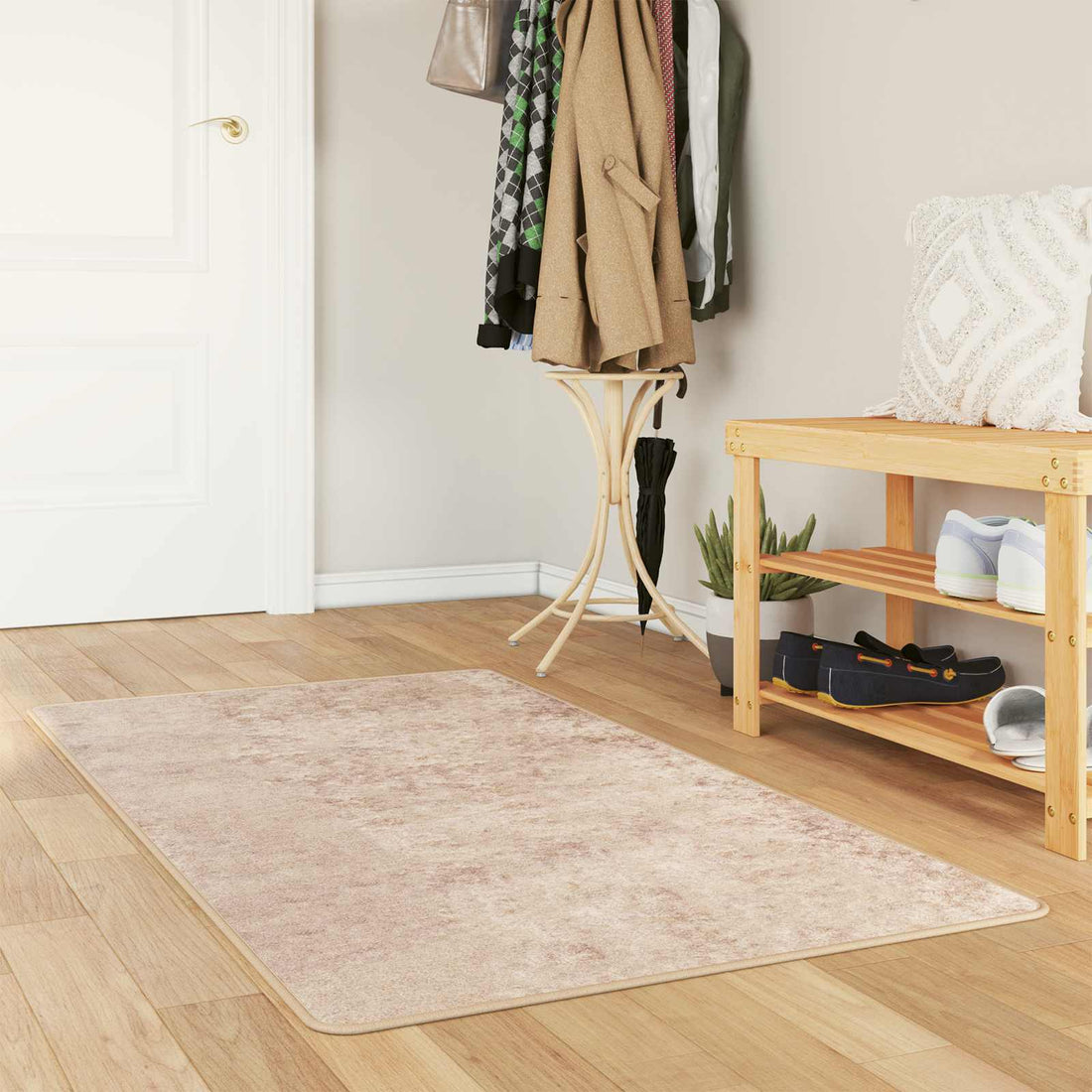 vidaXL Pasillo de alfombra MARSA Beige 80 x 200 cm Poliéster y PVC
